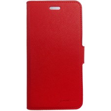 Чехол-книжка Gosh Venetta Faux для iPhone 6/6s (красно-серый)