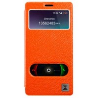 Буклет Xoomz для Xiaomi Redmi Note Litchi Pattern (оранжевий)