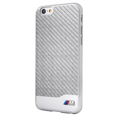 Чехол-накладка BMW M Hard Case Carbon Aluminium для iPhone 6/6S (серебристый)