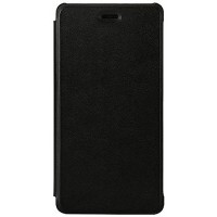 Чехол-книжка для Doogee X5 (черный) + защитное стекло