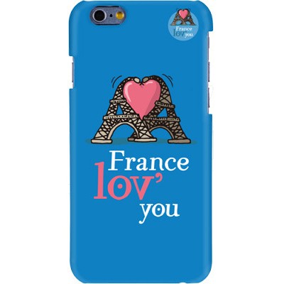 Чехол-накладка Hihihi для iPhone 6 Lacquered France love you (синий)